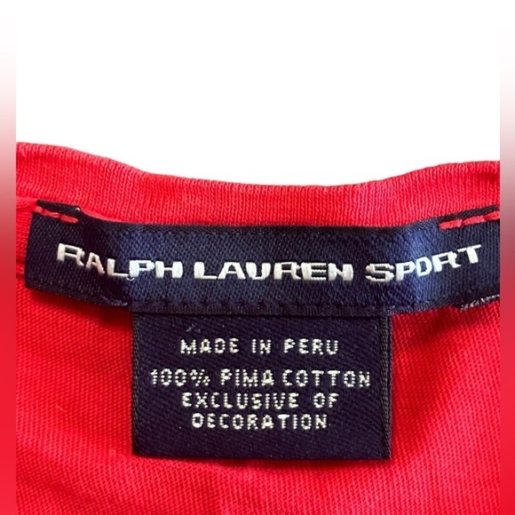RALPH LAUREN SPORT WOMEN T- Shirt V-Neck size: Large - Picture 4 of 9